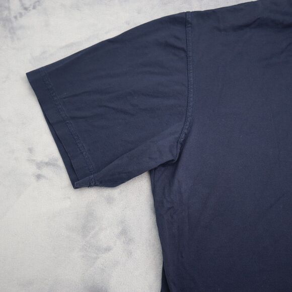 Franco Ziche Shirt Mens L Blue Plain Chest Button Short Sleeve Collared Top - Picture 9 of 16